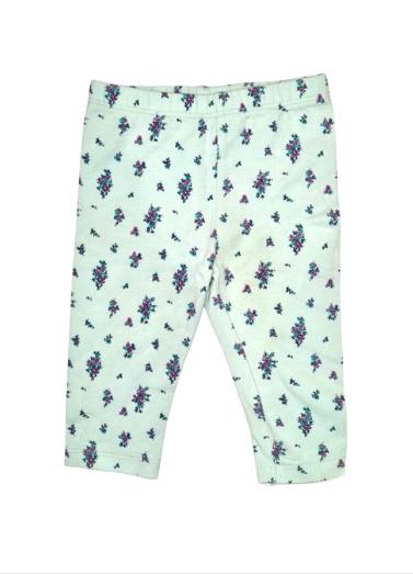 F&F Green Floral Leggings Girls 3-6 Months