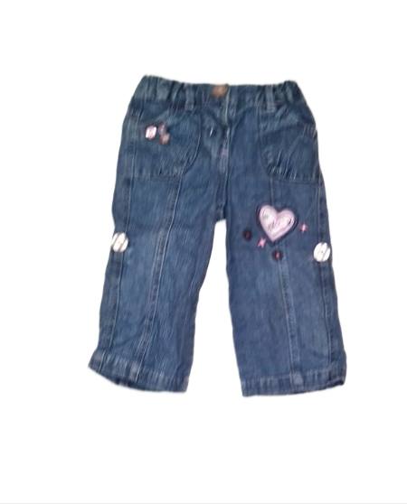 MOTHERCARE Heart Jeans Girls 9-12 Months