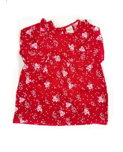 H&M Red Hearts Dress Girls 3-6 Months