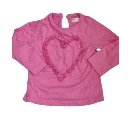 M&CO Pink Heart Top Girls 3-6 Months