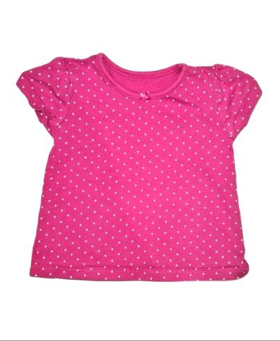 GEORGE Pink polka Dot T-Shirt Girls 3-6 Months