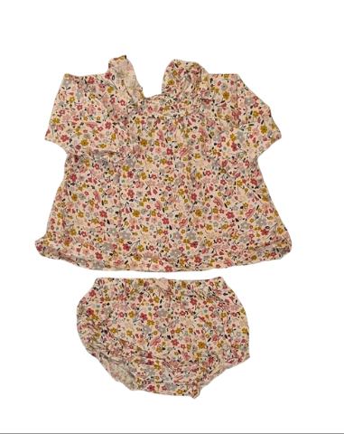 MATALAN Floral Two Piece Set Girls 0-3 Months