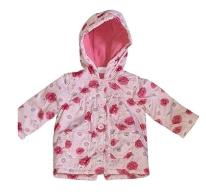 F&F Pink Floral Coat Girls 3-8-6 Months