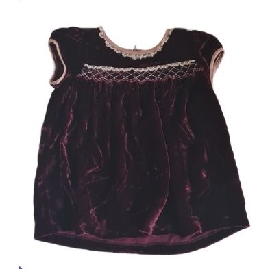 Purple Velvet Dress Girls 6-9 Months