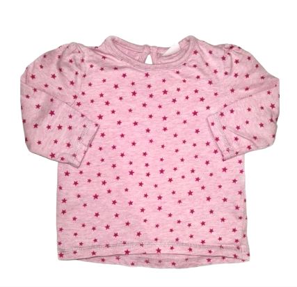 F&F Pink Starry Top Girls 3-6 Months