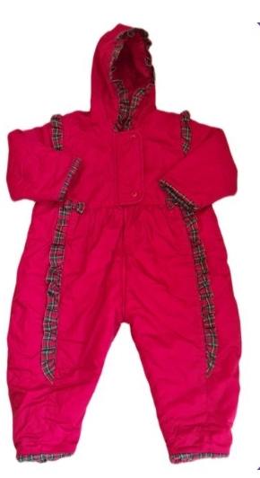 GEORGE Red Tartan Pramsuit Girls 12-18 Months