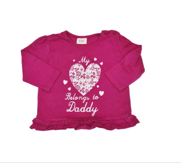 F&F Pink Top Girls 6-9 Months