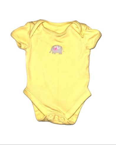 GEORGE Yellow Elephant Vest Girls 3-6 Months