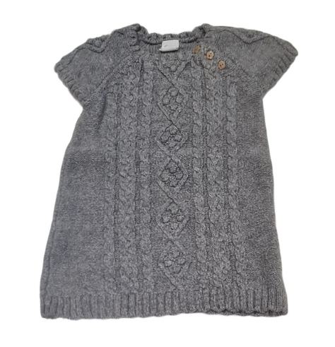 H&M Grey Jumper Dress Girls 9-12 Months