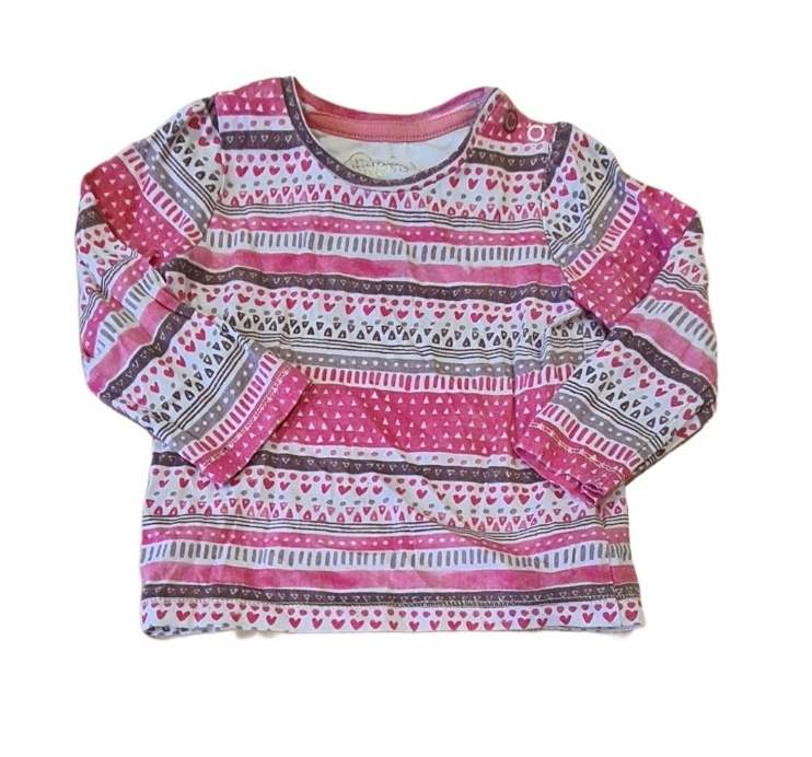 MOTHERCARE Pink Pattern Top Girls 9-12 Months