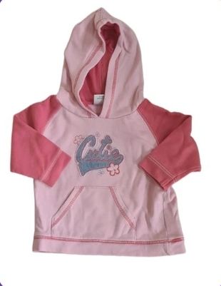 NEXT 'Cutie' Pink Hoodie Girls 6-9 Months