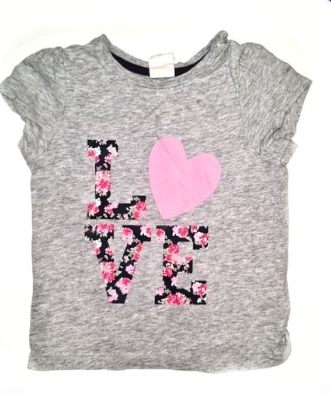 H&M 'Love' T-Shirt Girls 6-9 Months