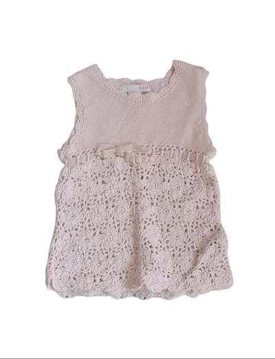 H&M Pale Pink Tie Top Girls 6-9 Months