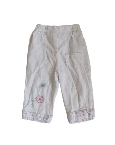 CHEROKEE White Cord Trousers Girls 6-9 Months