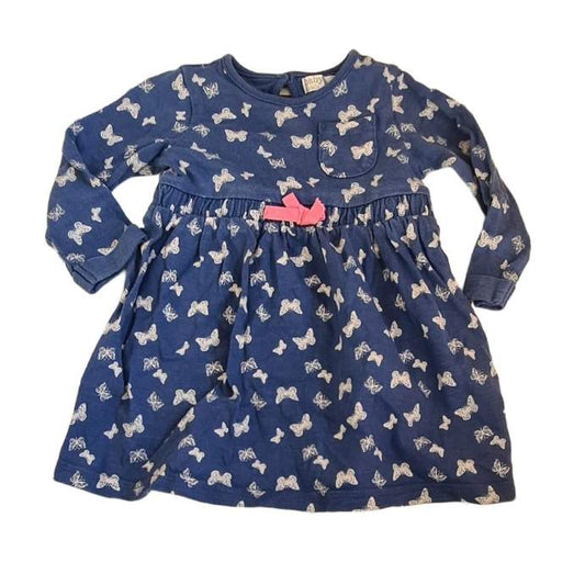 M&CO Butterfly Dress Girls 6-9 Months