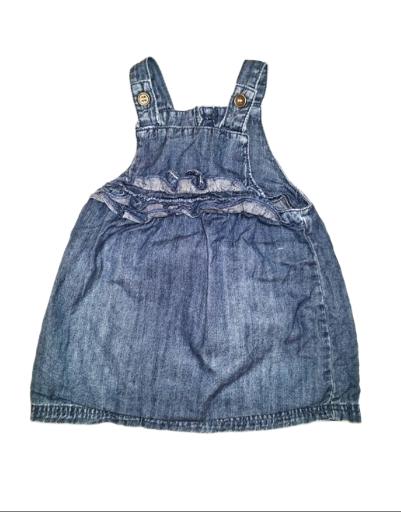 NEXT Denim Pinafore Dress Girls 6-9 Months