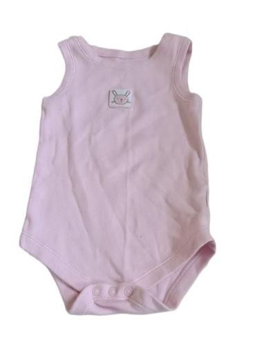 TU Pink Bunny Vest Girls 3-6 Months