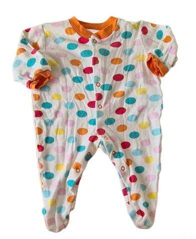 M&S Polka Dot Sleepsuit Girls 0-3 Months