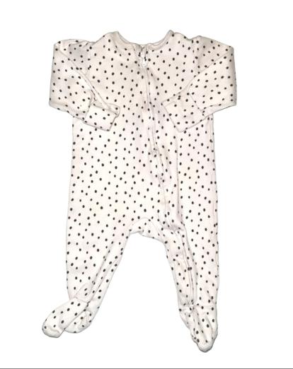 GEORGE Polka Dot Zipped Sleepsuit Girls 3-6 Months