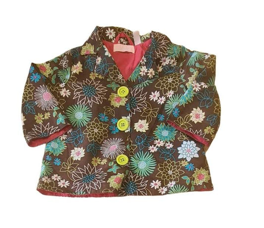 Brown Floral Jacket Girls 12-18 Months