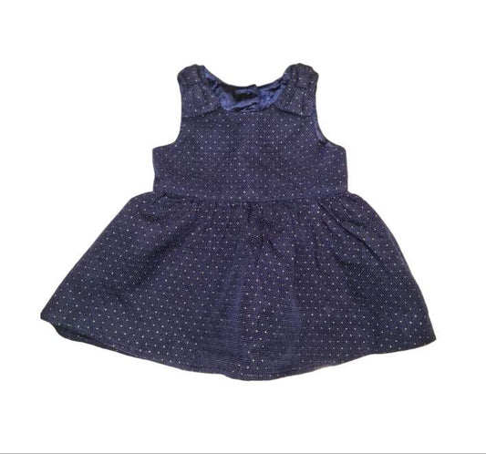 MATALAN Navy Blue Party Dress Girls 6-9 Months