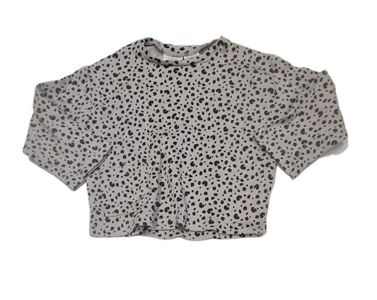 ZARA Beige Spotty Top Girls 9-12 Months