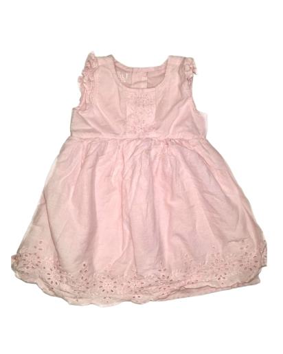 PEACOCKS Baby Pink Dress Girls 6-9 Months