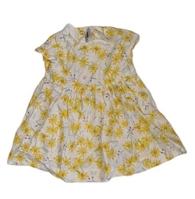 PETIT BATAU Yellow Floral Dress Girls 3-6 Months