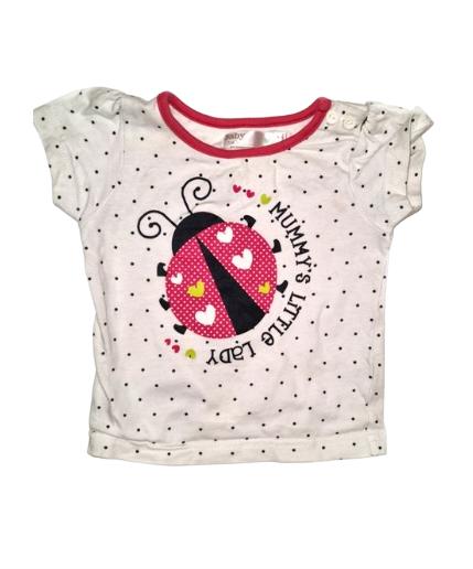 M&CO Ladybird T-Shirt Girls 6-9 Months