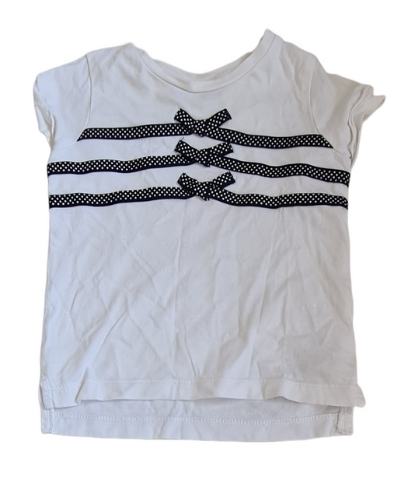 NEXT White T-Shirt with Bows Girls 6-9 Months