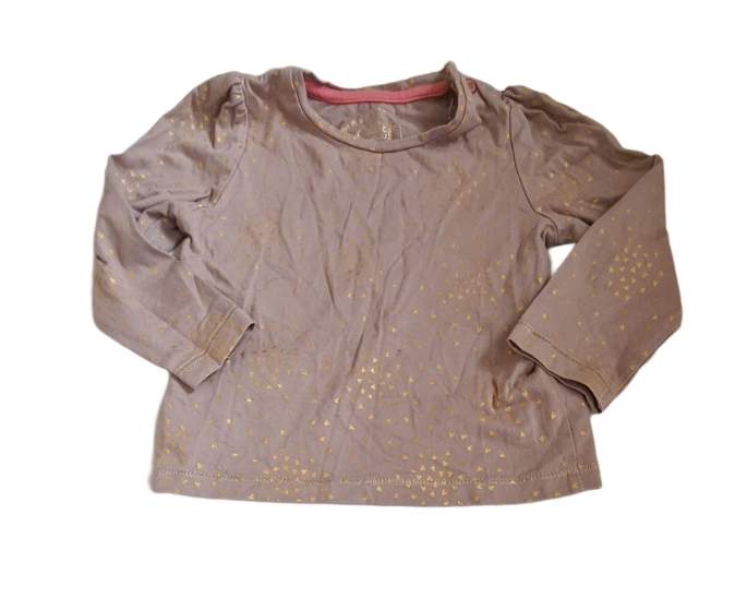 MOTHERCARE Heart Beige Top Girls 9-12 Months