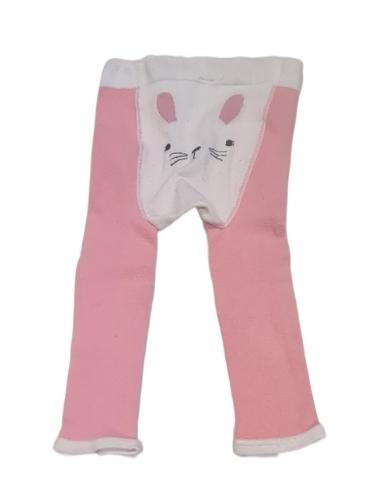 NUTMEG Pink Bunny Tights Girls 9-12 Months