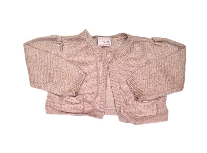 NEXT Beige Crop Cardigan Girls 12-18 Months