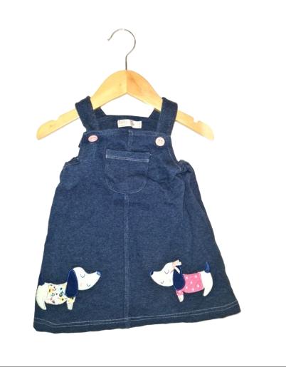 M&CO Denim Effect Dress Girls 9-12 Months