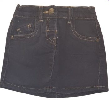 Dark Blue Denim Skirt Girls 12-18 Months