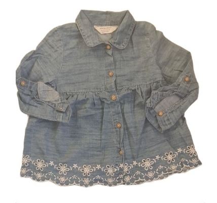 PRIMARK Denim Top Girls 12-18 Months