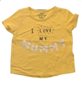 F&F Yellow T-Shirt Girls 12-18 Months