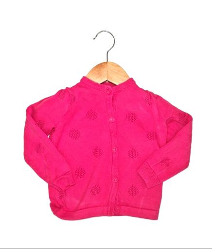 TU Hot Pink Cardigan Girls 9-12 Months