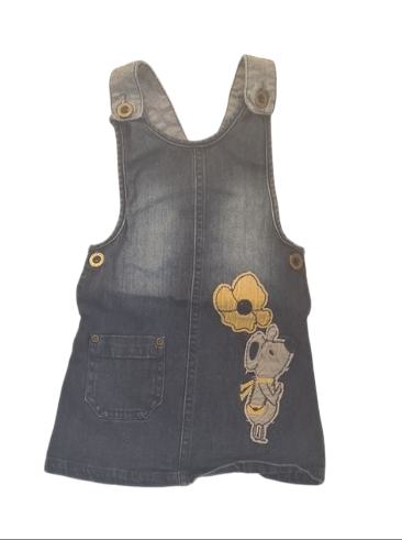 NEXT Mouse Denim Dress Girls 12-18 Months