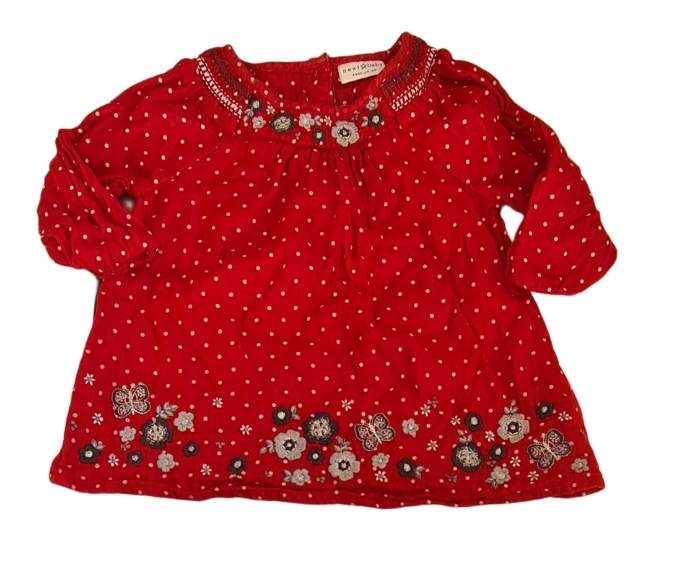 NEXT Red Floral Top Girls 6-9 Months