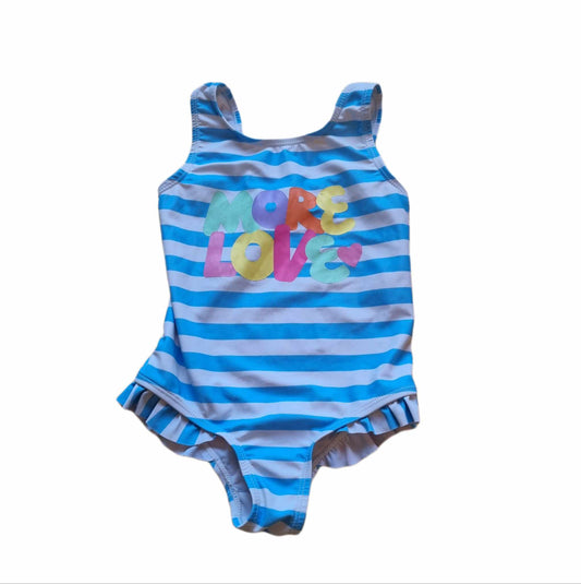 PRIMARK Striped Swim Costume Girls 3-4 Years