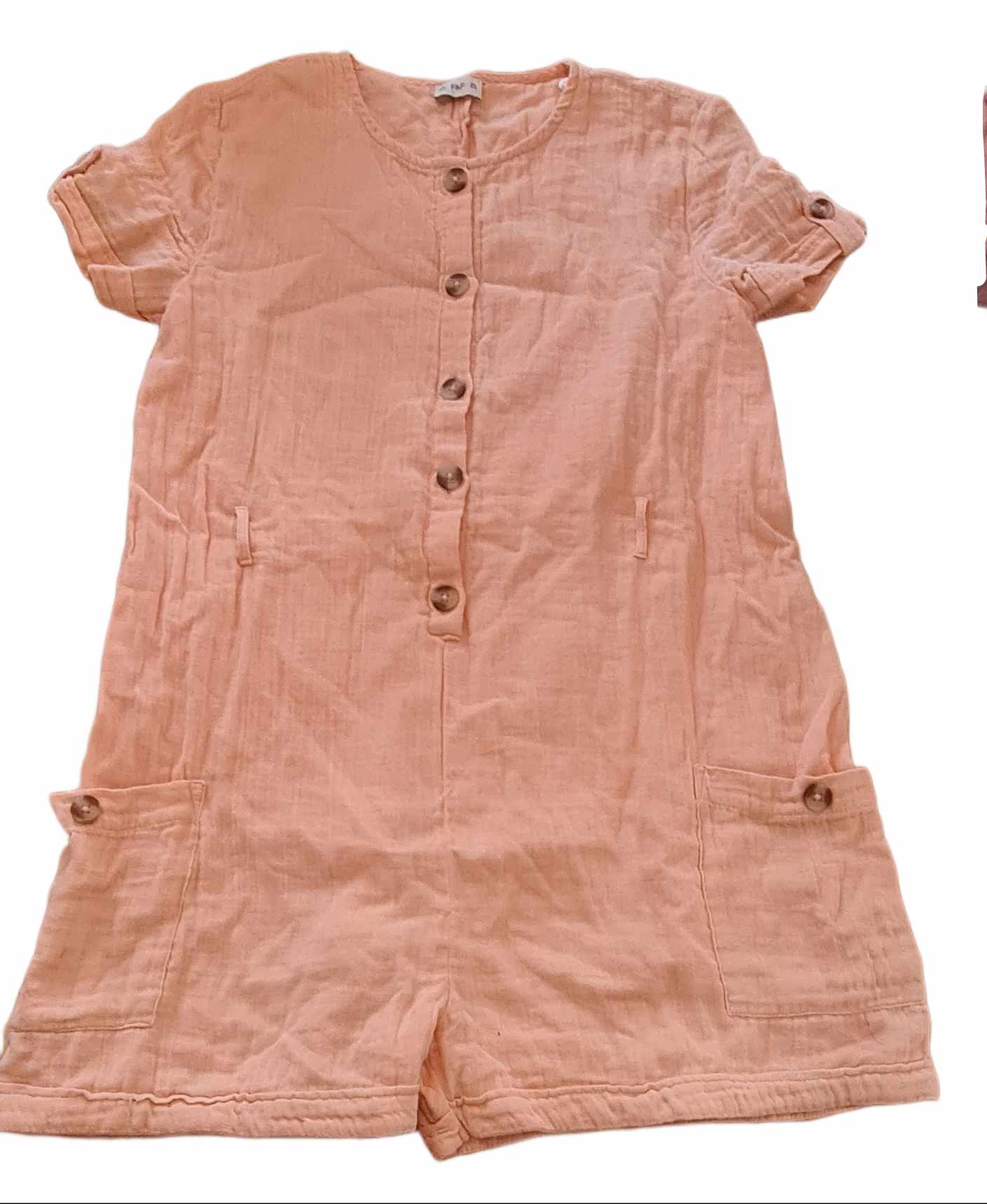 F&F Peach Playsuit Girls 10-11 Years