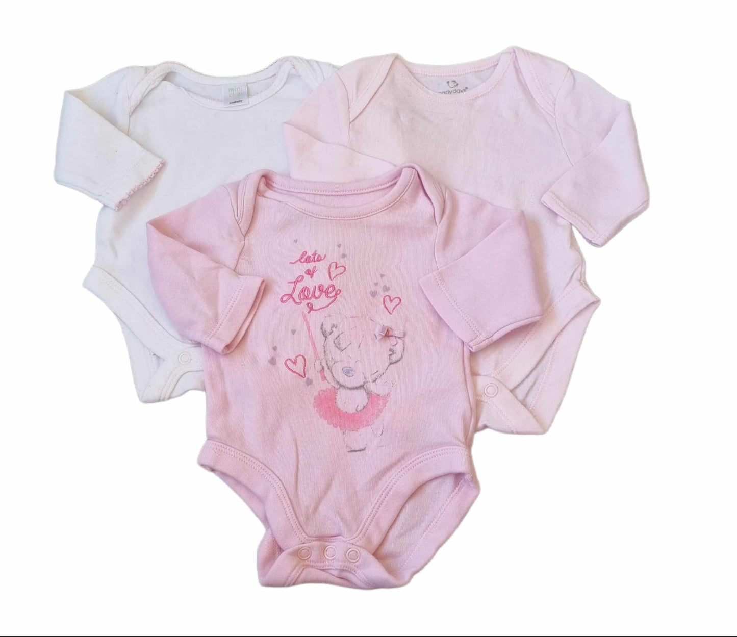 Set of 3 Bodysuits Girls Newborn