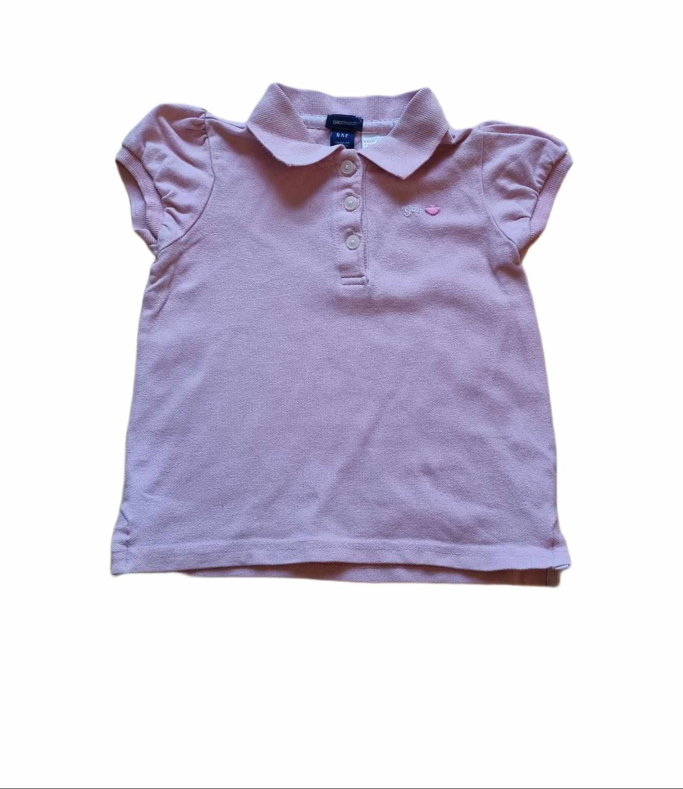 GAP Pink Polo Top Girls 2-3 Years