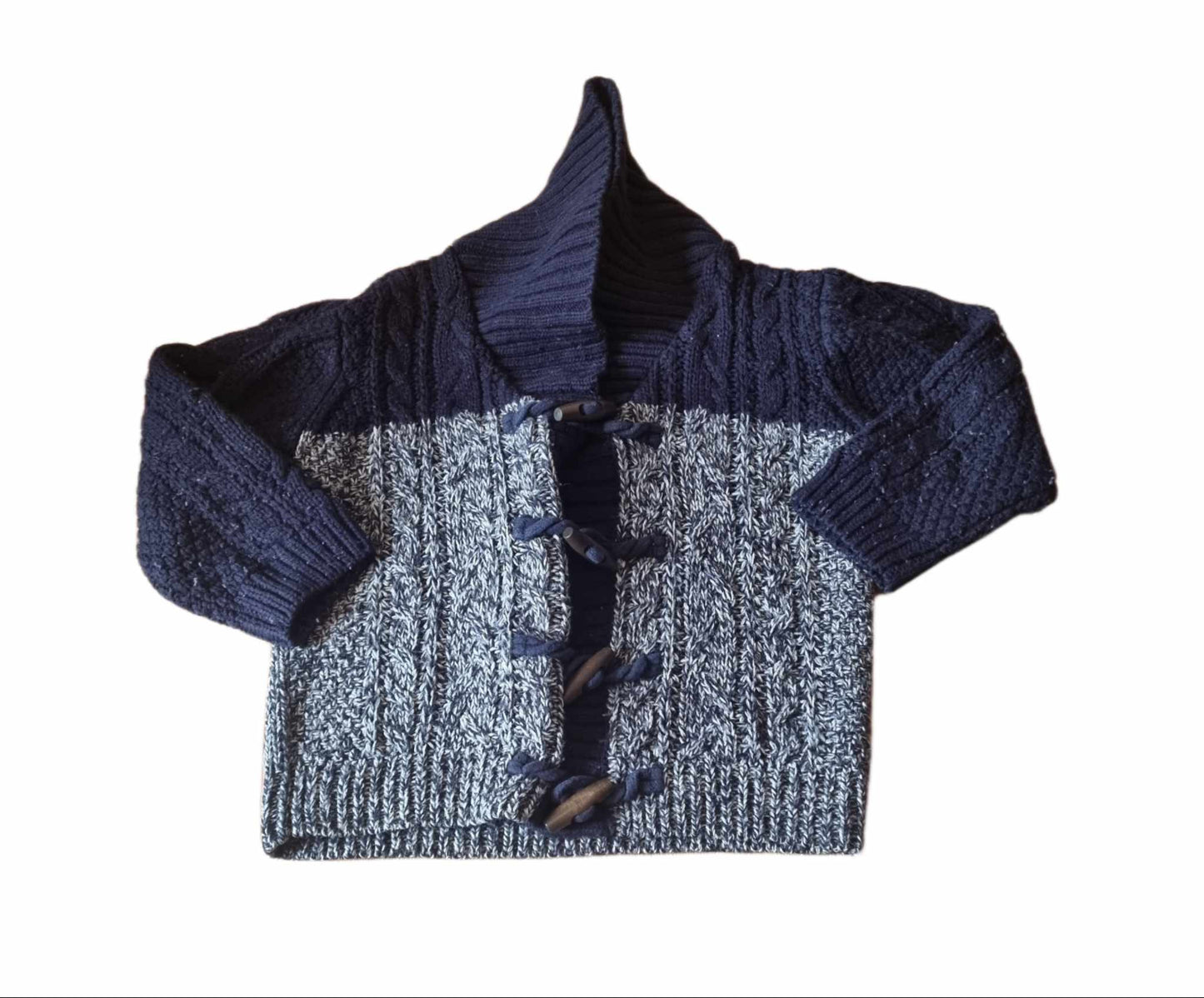 Blue and Grey Cardigan Boys 3-4 Years