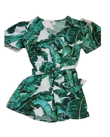 SHEIN Leafy Playsuit Girls 9-10 Years