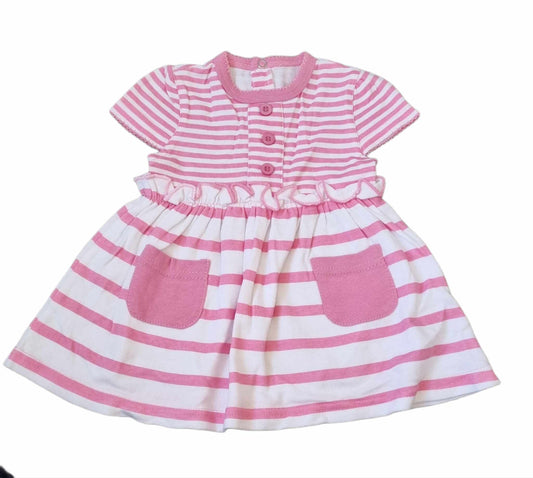 PEP CO Pink Striped Dress Girls Newborn