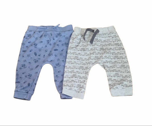 Two Pairs of Joggers Boys 6-9 Months