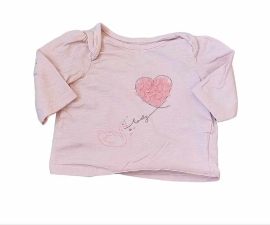 MOTHERCARE Heart Top Girls 0-3 Months