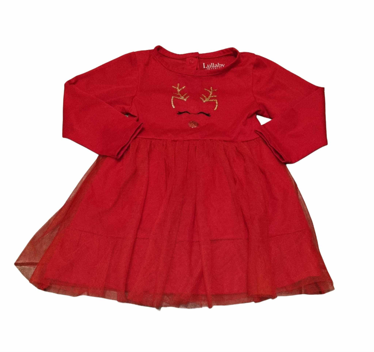 PEACOCKS Christmas Dress Girls 12-18 Months